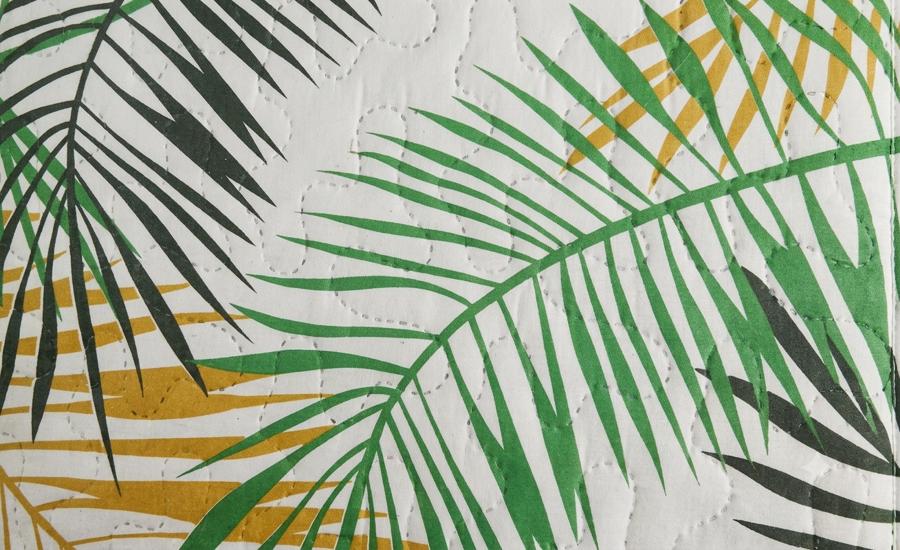 WHITE LEAF PRINTED BEDSHEET