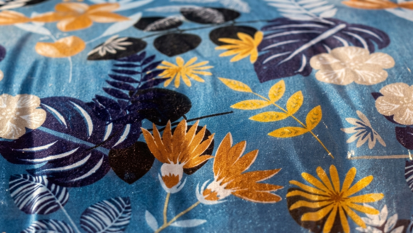 BLUE FLOWER PRINTED BEDSHEET