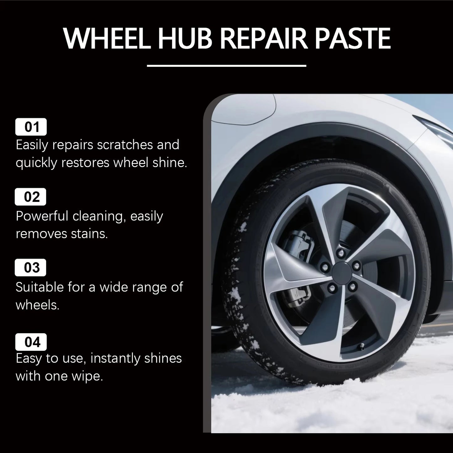 Car Wheel Hub Scratch Refurbishment Paste, Tire Rim Scratch Paint