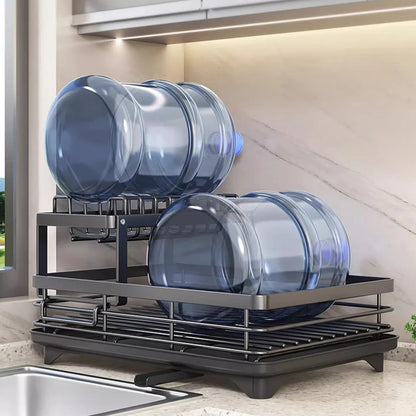 Dish Bowl Drainer Dish Drying Rack Adjustable Kitchen Plates Organizer