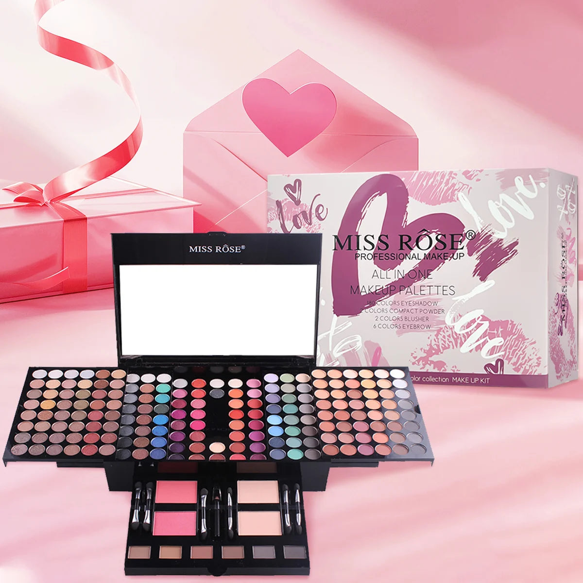 142-color eye shadow, 3-color blush, 3-color eyebrow powder  set