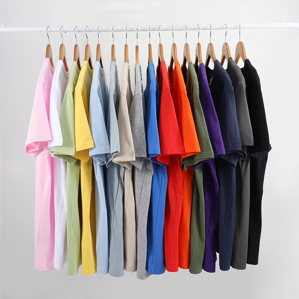 100% Cotton And Fabric Solid Color T-Shirts For Men And Short Sleeves