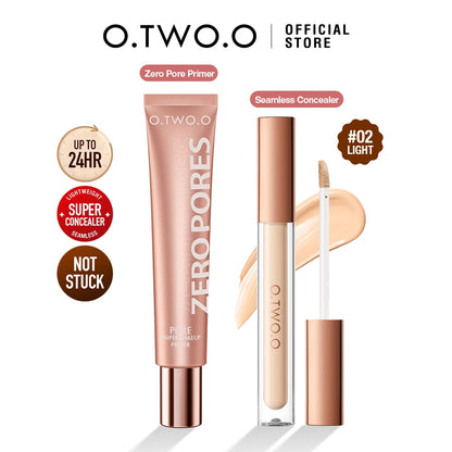 O.TWO.O 2pcs Makeup Set Face Primer Invisible Pore Soft Focus Oil-controller