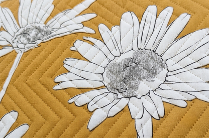 YELLOW FLORAL PRINTED BEDSHEET