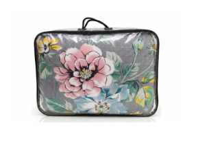 GREY FLORAL PRINTED BEDSHEET