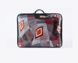 CUBICAL RED PRINTED BEDSHEET