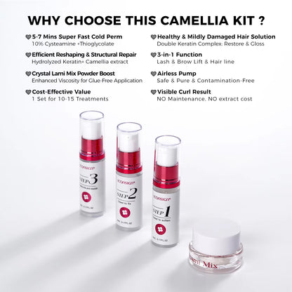 ICONSIGN Camellia Fast Lift Kit 5 To 8 Minutes Perm Makeup Cosmetics Full Set